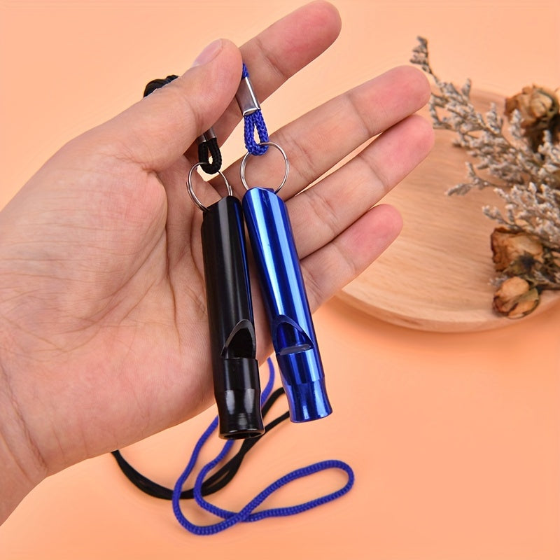 Aluminum Alloy Survival Whistle with Rope