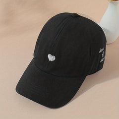 Kids Love Letter Embroidery Top Ponytail Hat