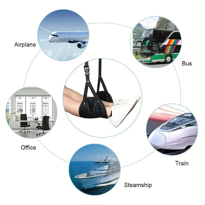 Portable Airplane Footrest Hammock for Comfortable Travel