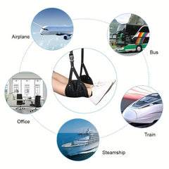 Portable Airplane Footrest Hammock for Comfortable Travel