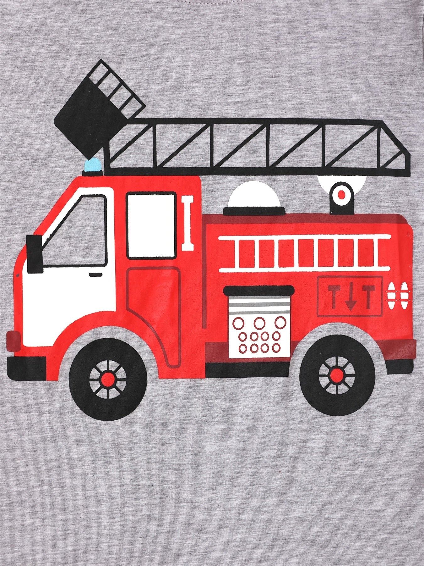Boy's Vehicle Pattern Pajamas 2pcs T shirt & Shorts Set