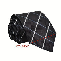 Plaid Necktie Groom Gentleman Ties Men's Wedding Party Formal Dress