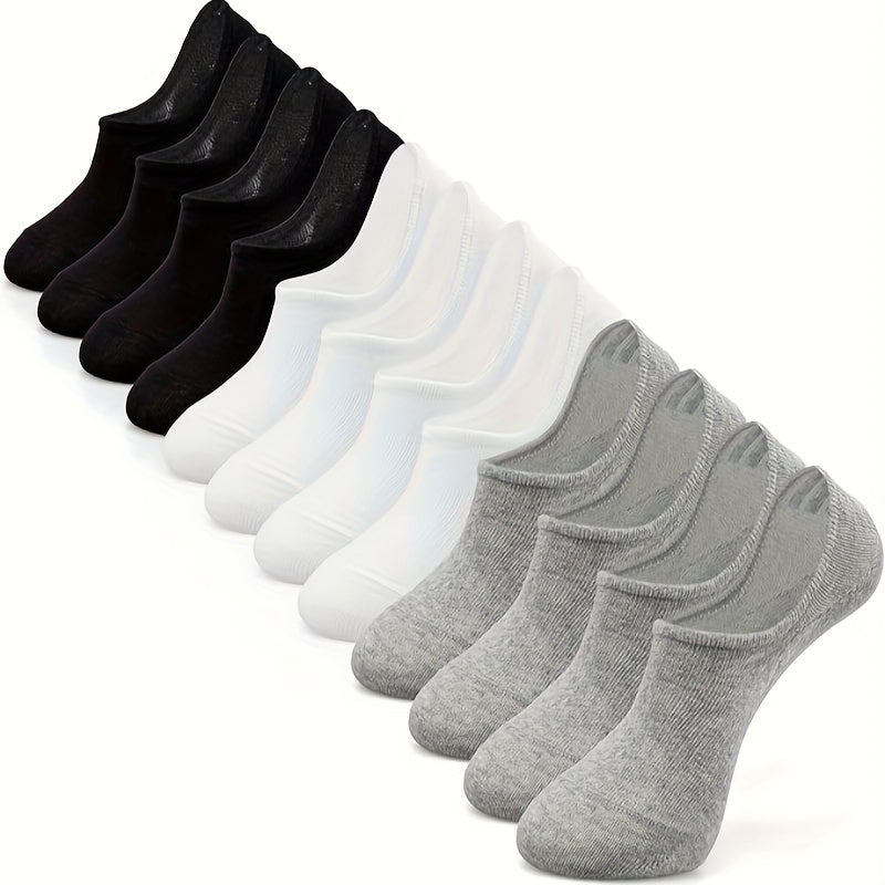 Men's Solid Liner Anklets Socks Nylon Blend Soft Breathable Sweat Absorbent