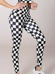 Snowflake Print High Waist Yoga Leggings