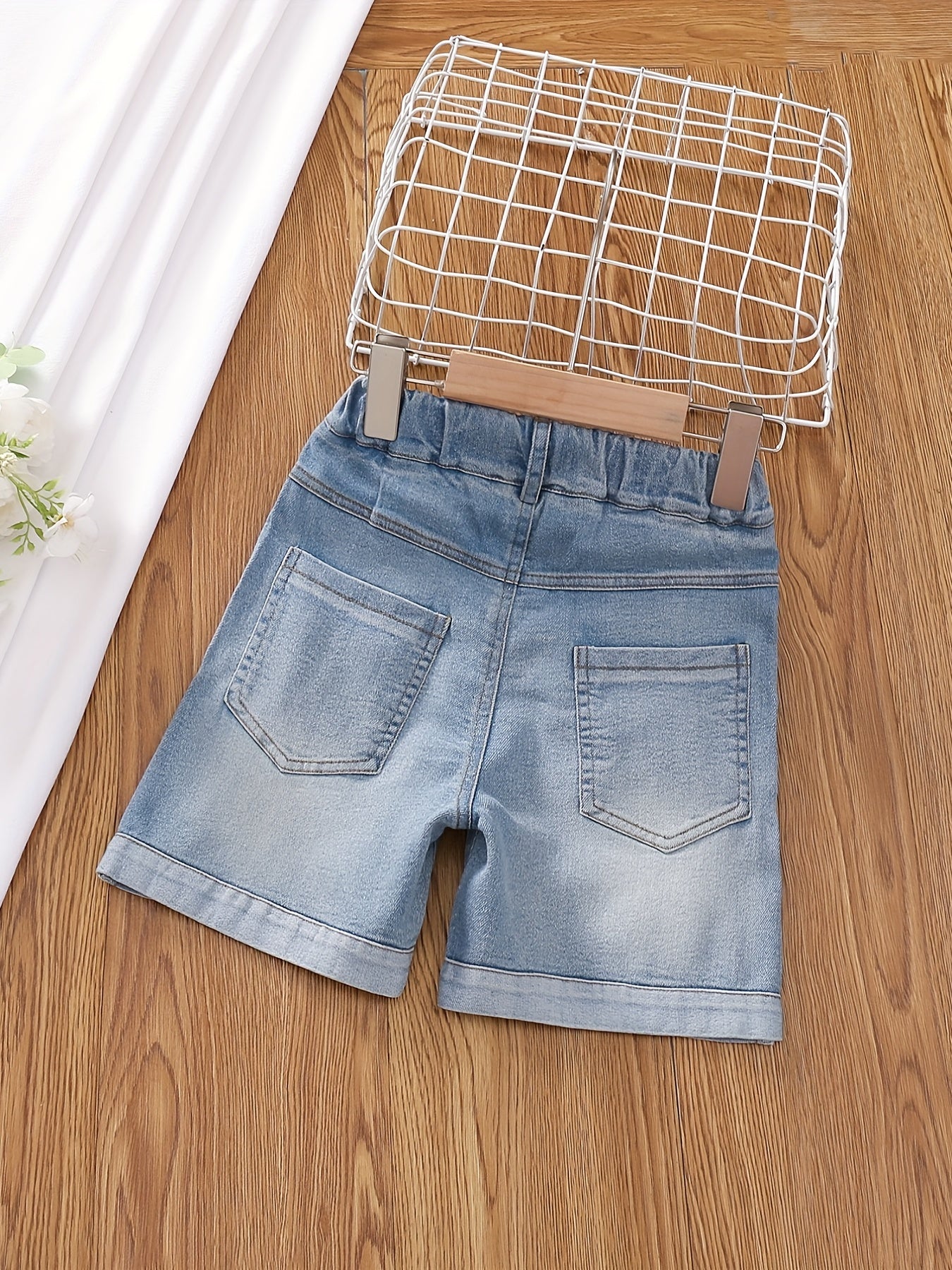 Girls Ripped Comfortable Denim Shorts for Summer