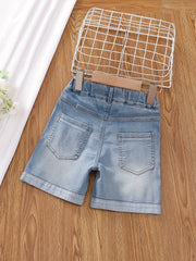 Girls Ripped Comfortable Denim Shorts for Summer