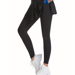 2 in 1 Sport Skorts Quick Dry Running Tennis Skirts With Leggings