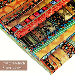 5pcs African Print Fabric Pieces Ethnic Pattern Cotton Fat Quarters