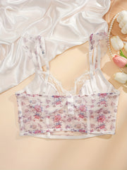 Floral Print Cami Corset Bustier Lace Body Shaper