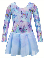 Tie Dye Unicorn & Butterfly Gymnastics Romper for Dance