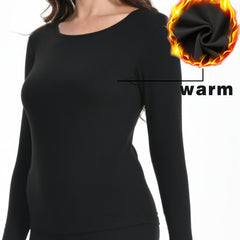 Soft Thermal Underwear Women's Crew Neck Top