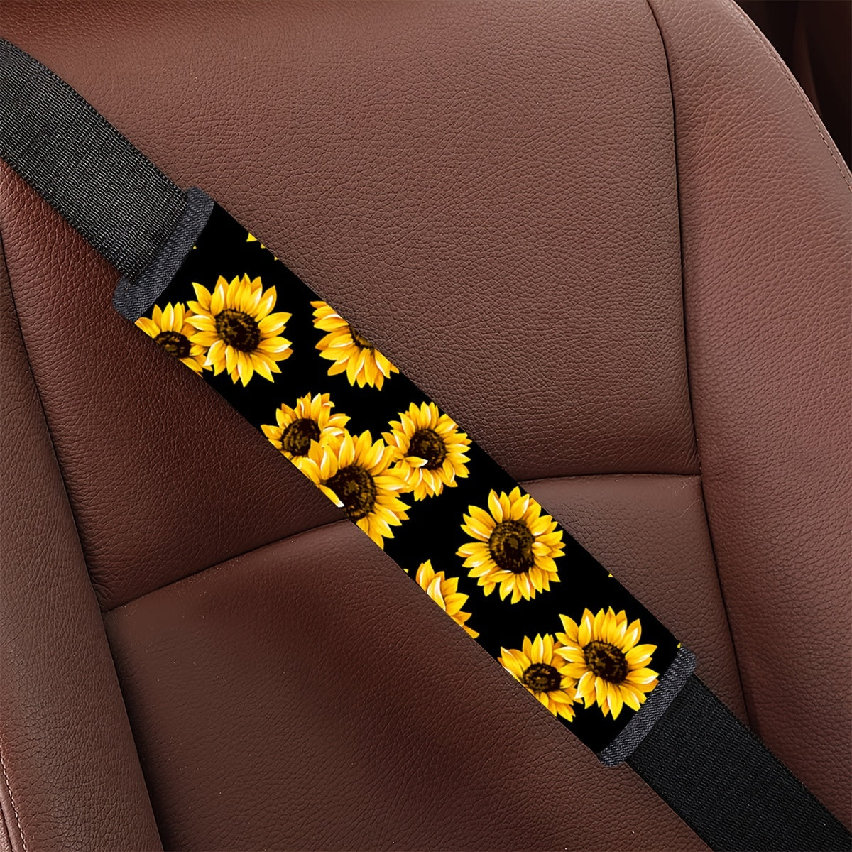 Sunflower Car Seat Belt Cover Soft Safety Shoulder Pad Protector