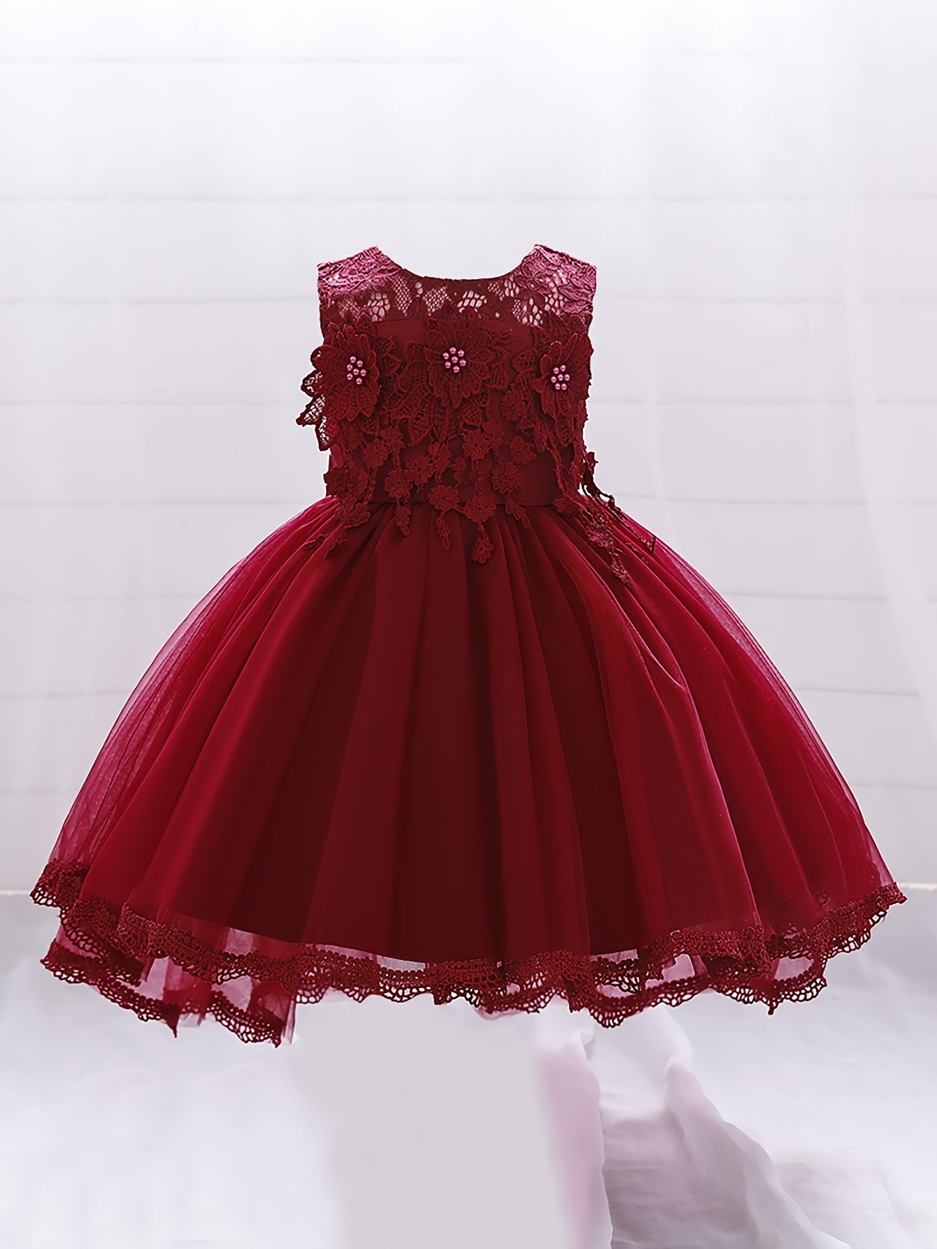 Floral Decors Girls Birthday Party Princess Dress