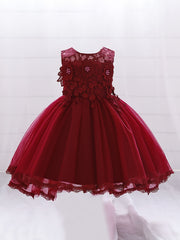 Floral Decors Girls Birthday Party Princess Dress