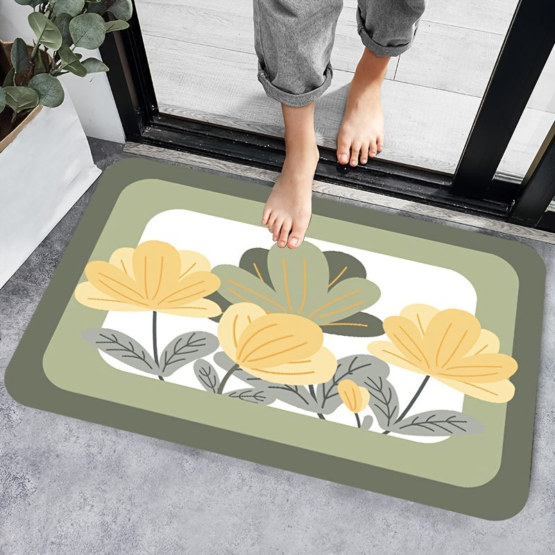 1pc Absorbent Non-slip Floor Mat Quick-drying Entrance Door Mat