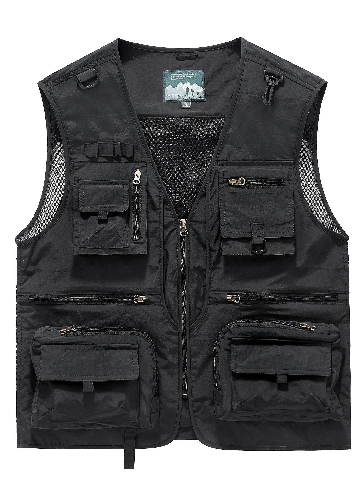 Men's Zipper Cargo Vest For Spring Summer Outwear