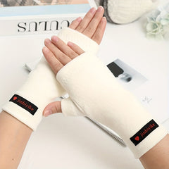 Warm Half Finger Gloves for Men & Women - Thickened Velvet Wrist Warmer