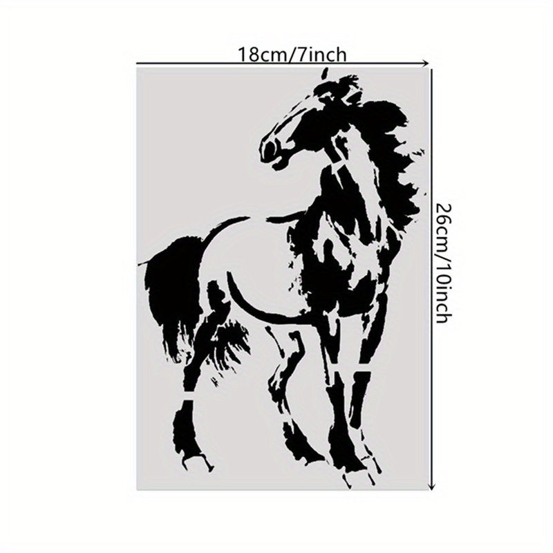 Plastic Horse & Wolf Stencils for Painting, Home Decor Craft Project
