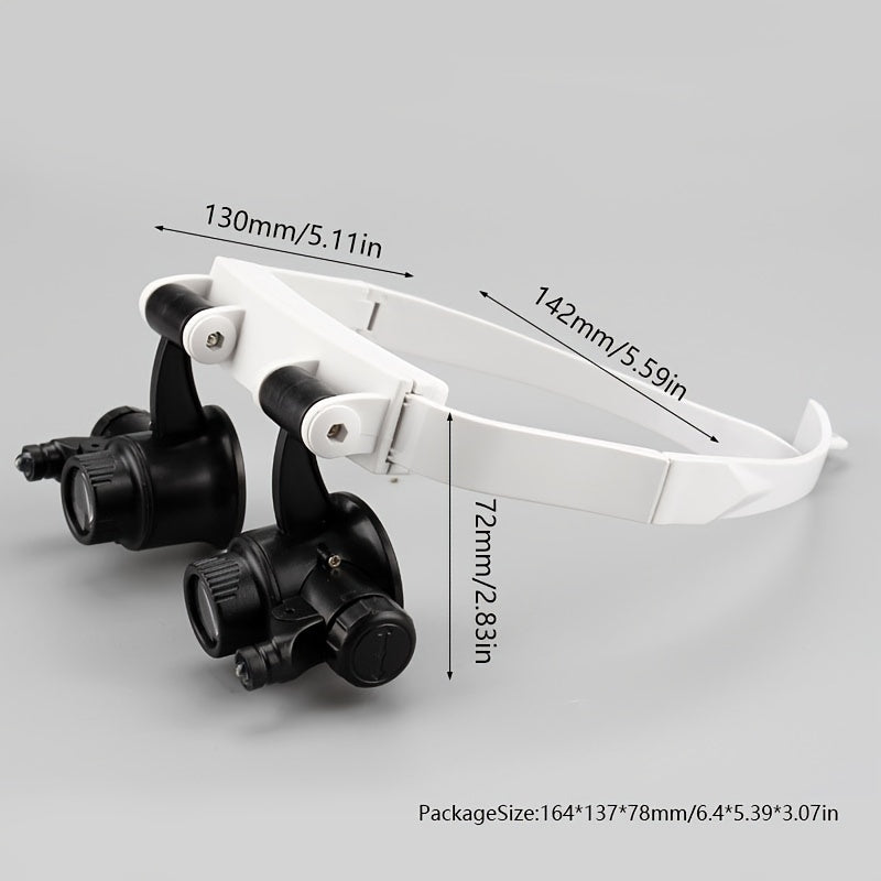 Head Magnifier With 2 LED Lights Hands-free HD Magnifier For Close Work Reading