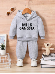 Inf Baby Sweatshirt & Trousers Set MILK GANSTER 2pcs Outfit