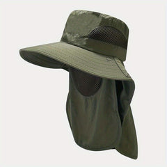 Mesh Bucket Hat with Neck Flap UV Protection