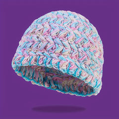 Candy Gradient Knit Hat Casual Beanie Warm Skull Cap Crochet Beanies