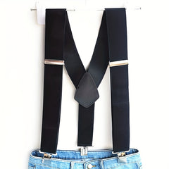 Men's Strong Clips On Suspenders Wide High Elastic Adjustable Braces