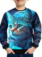 3D Animal Colorful Geometric Pattern Sweatshirt For Kids