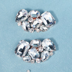 Rhinestone Shoe Clips Floral Shoe Buckle Wedding Party