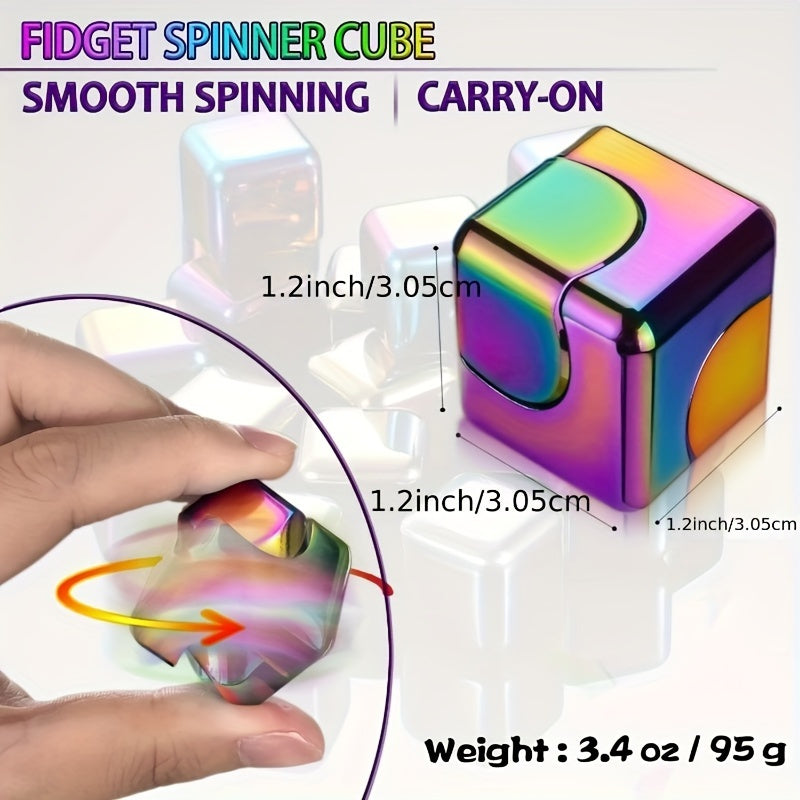 Colorful Spinner Cube High Speed Bearing Rotating Desk Fidget Toy