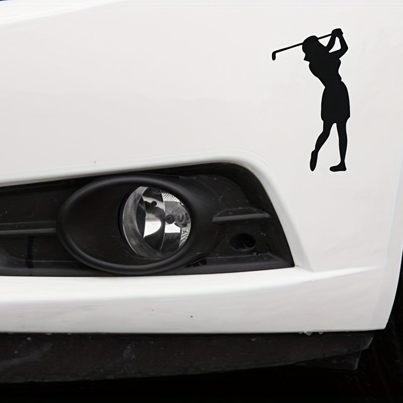 Women Golf Silhouette Car Sticker Waterproof Window Car Decals