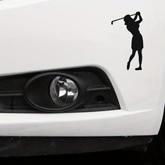 Women Golf Silhouette Car Sticker Waterproof Window Car Decals