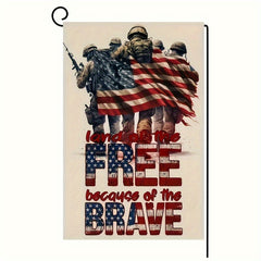 Patriotic Soldiers Independence Garden Flag, 4th of July Decor, 30x45 Inches