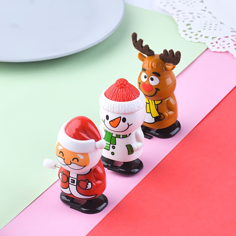 3pcs Christmas Walking Santa Claus and Reindeer Holiday Toy Set