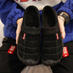 Men's Warm Fleece Non Slip Slides Slippers Comfortable Shoes