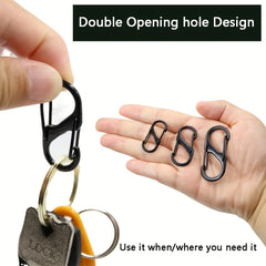 18pcs Metal Zipper Pull Buckle Keychain for Outdoor Camping