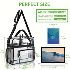 Clear Sports Bag for Work Travel Stadium Storage Handbag