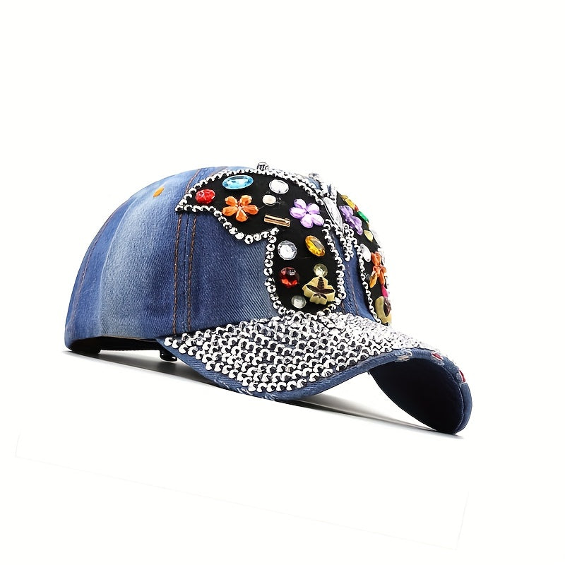 Distressed Butterfly Cowboy Hat Baseball Cap Sun Protection Sun Hat