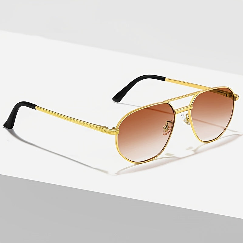 Retro Polygon Pilot Sunglasses UV400 Protection