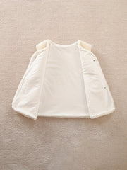 Girl's Sleeveless Cardigan Vest Baby's Botton Down