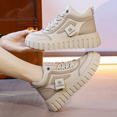 Women's Platform Lace-Up Board Shoes