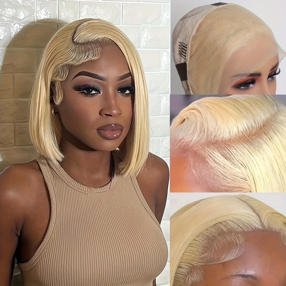 10A Brazilian Blonde Bob Wig 13x4 Lace Front Human Hair