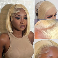 10A Brazilian Blonde Bob Wig 13x4 Lace Front Human Hair