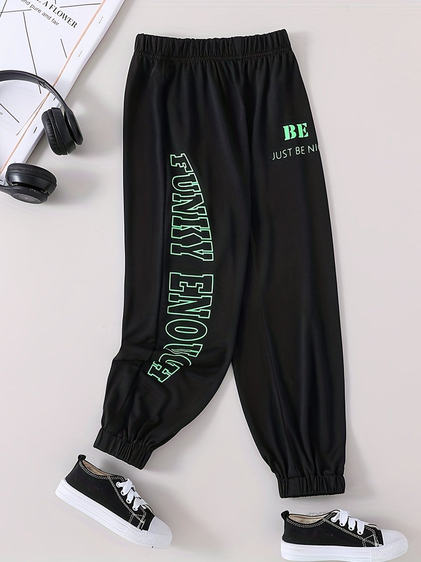 Boy's Funky Graphic Print Jogging Pants for Spring Autumn