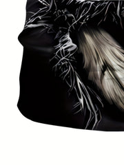 Men's 3D Wolf Print T shirt Crew Neck Tee For Summer