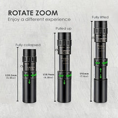 High Definition Retractable Telescope for Travel Birding Watching