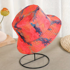 Unisex Foldable Sunshade Bucket Hat - Colorful Printed Double Sided Sun Hat