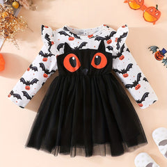 Halloween Baby's Cartoon Print Dress