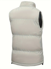 Men's Cotton Padded Vest Thermal Sleeveless Warm Vest