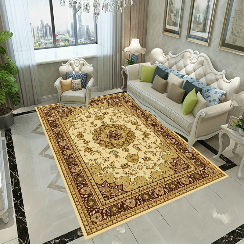 Boho Anti Fatigue Kitchen Rug Vintage Non Slip Soft Faux Sheepskin Mat
